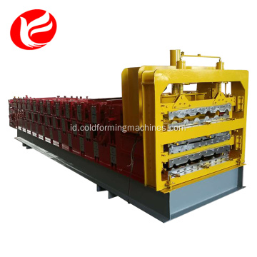 Mesin tiga dek baja warna Roll Forming Machine